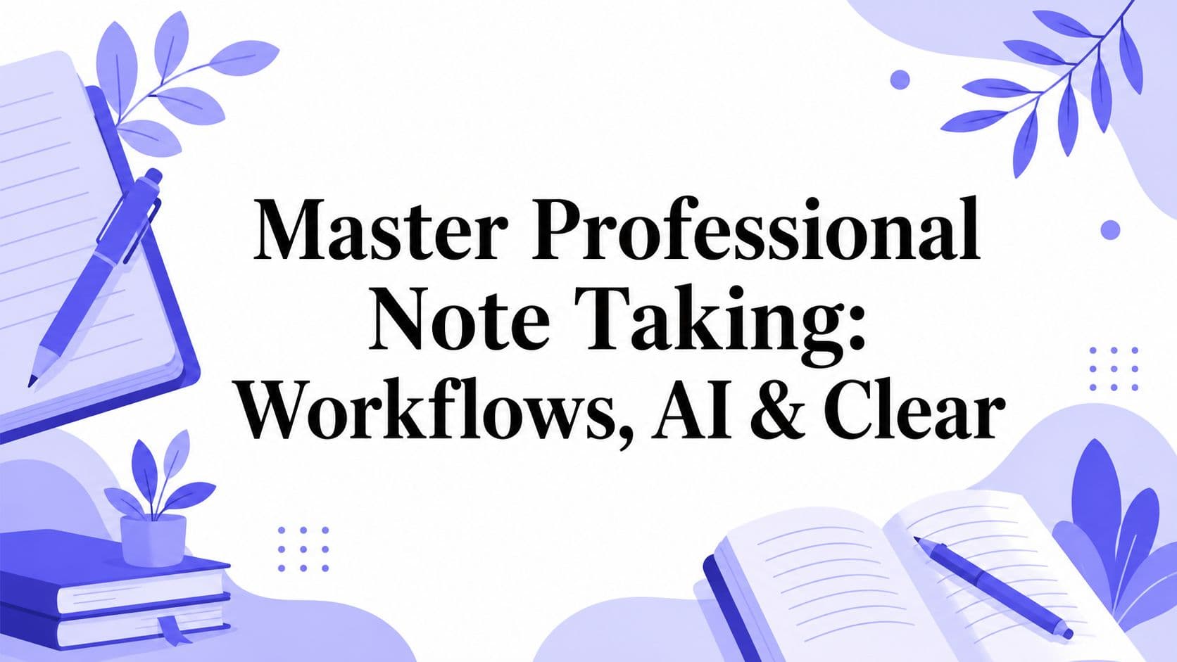 Master Professional Note Taking: Workflows, AI & Clear