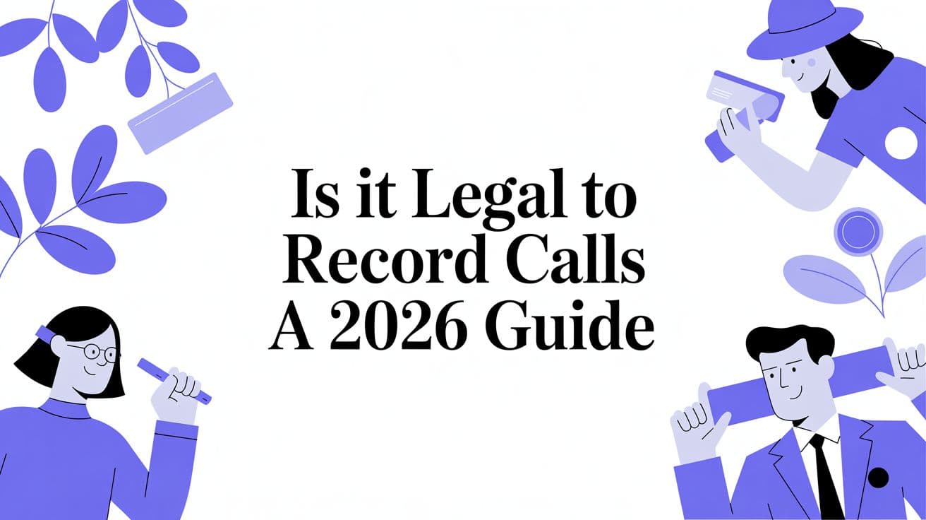 Is It Legal to Record Calls A 2026 Guide