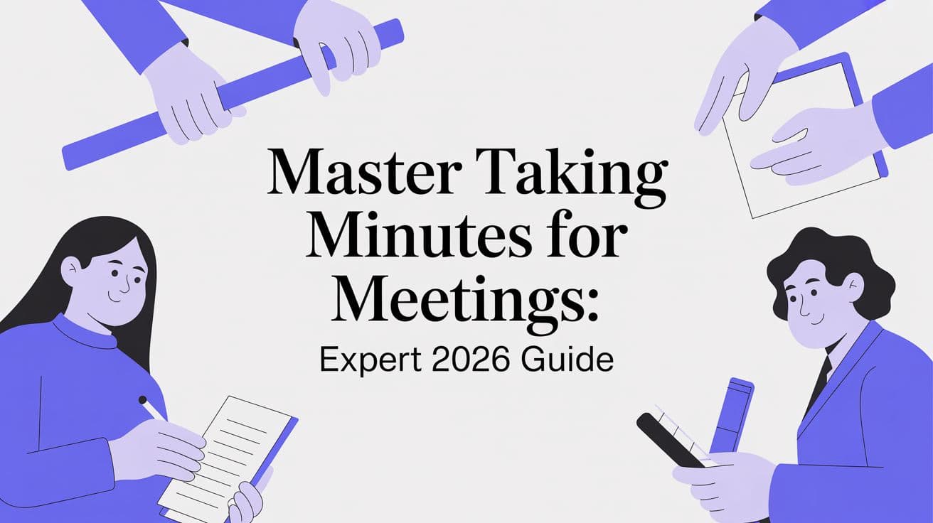 Master taking minutes for meetings: Expert 2026 Guide