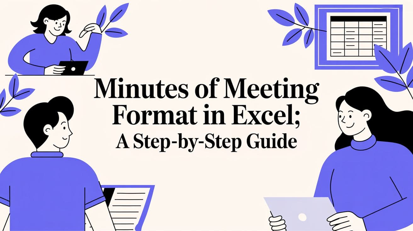 Minutes of Meeting Format in Excel: A Step-by-Step Guide