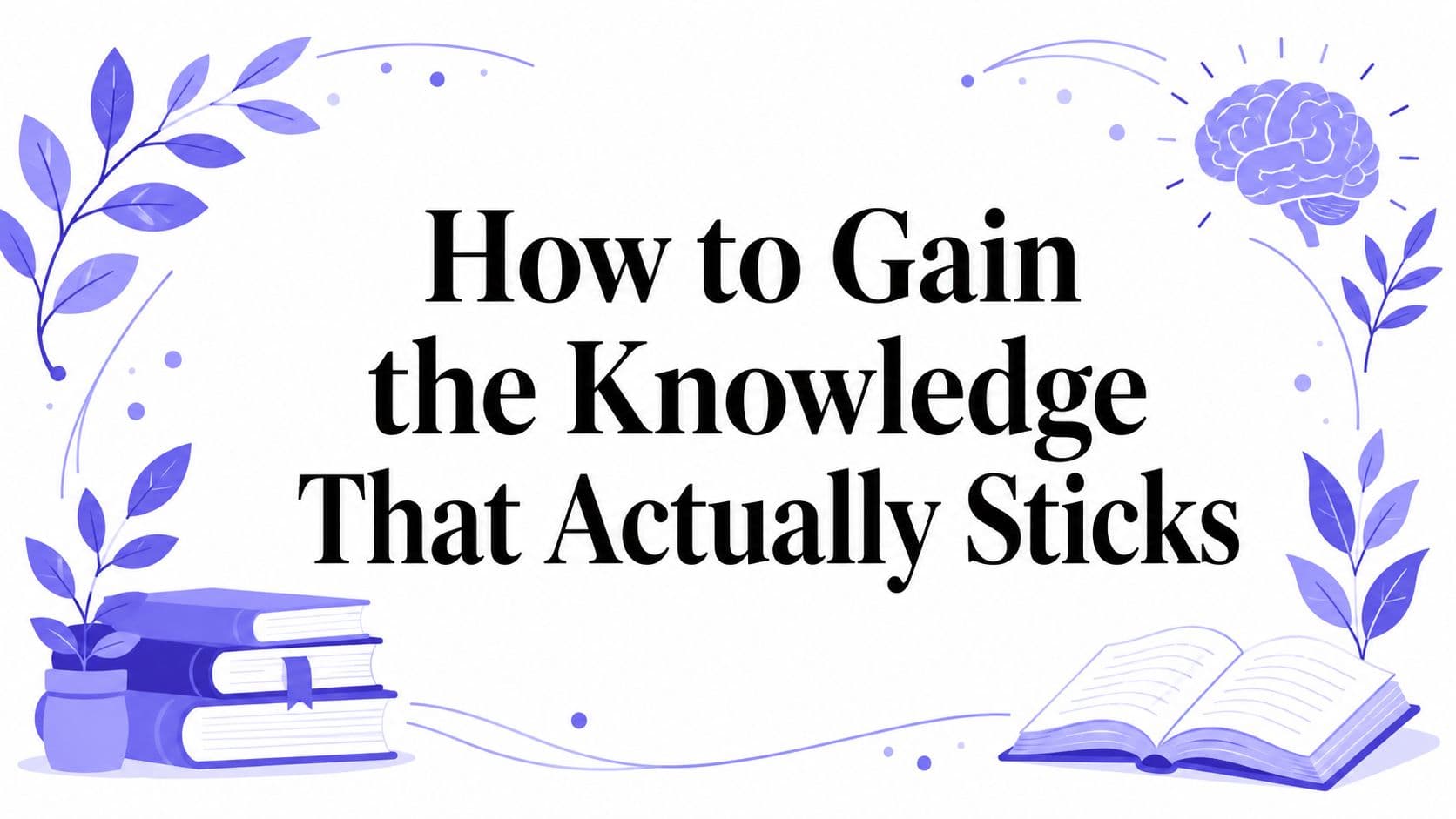 How to Gain the Knowledge That Actually Sticks