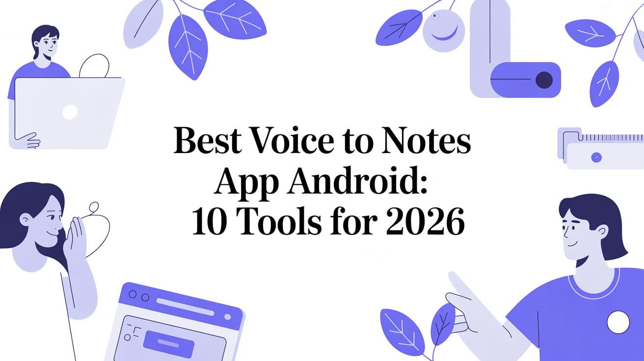 Best Voice to Notes App Android: 10 Tools for 2026