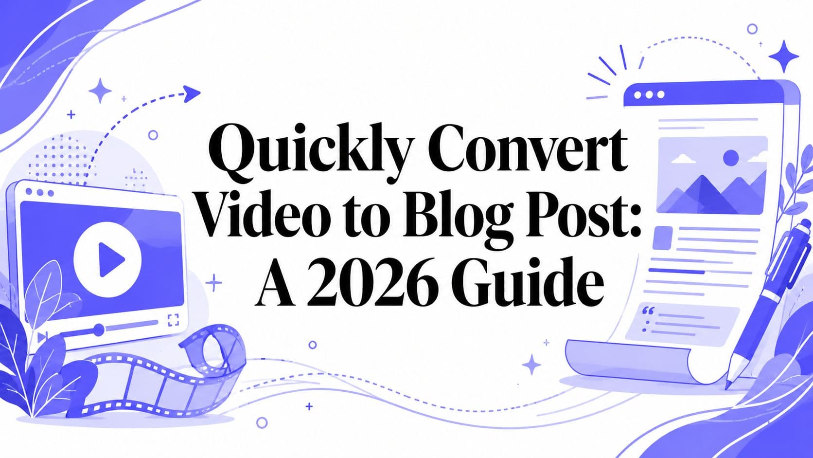 Quickly Convert Video to Blog Post: A 2026 Guide