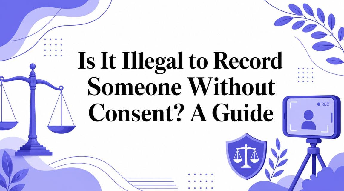 Is It Illegal to Record Someone Without Consent? A Guide
