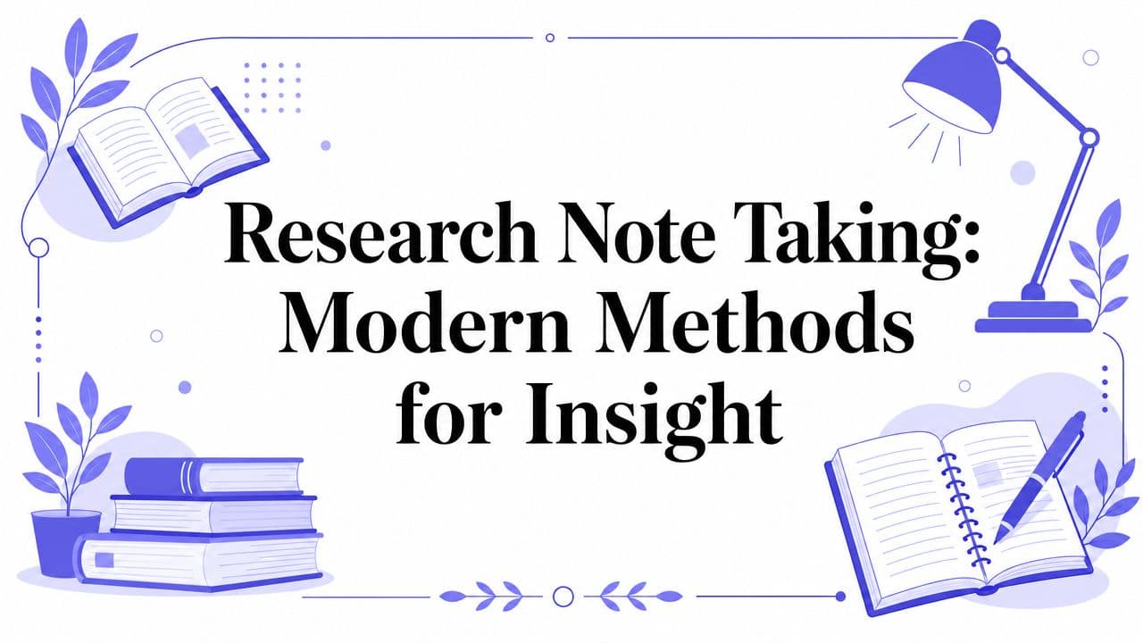 Research Note Taking: Modern Methods for Insight
