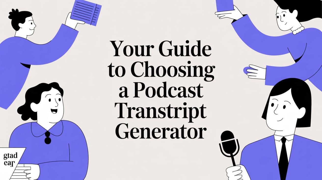 Your Guide to Choosing a Podcast Transcript Generator