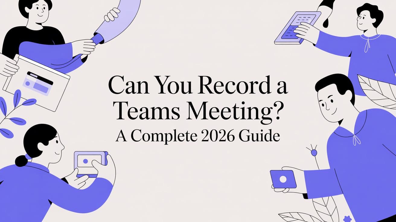 Can You Record a Teams Meeting? A Complete 2026 Guide