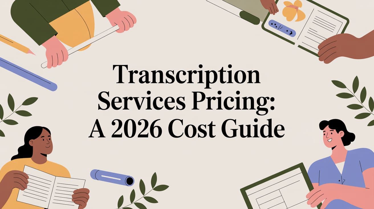 Transcription Services Pricing: A 2026 Cost Guide