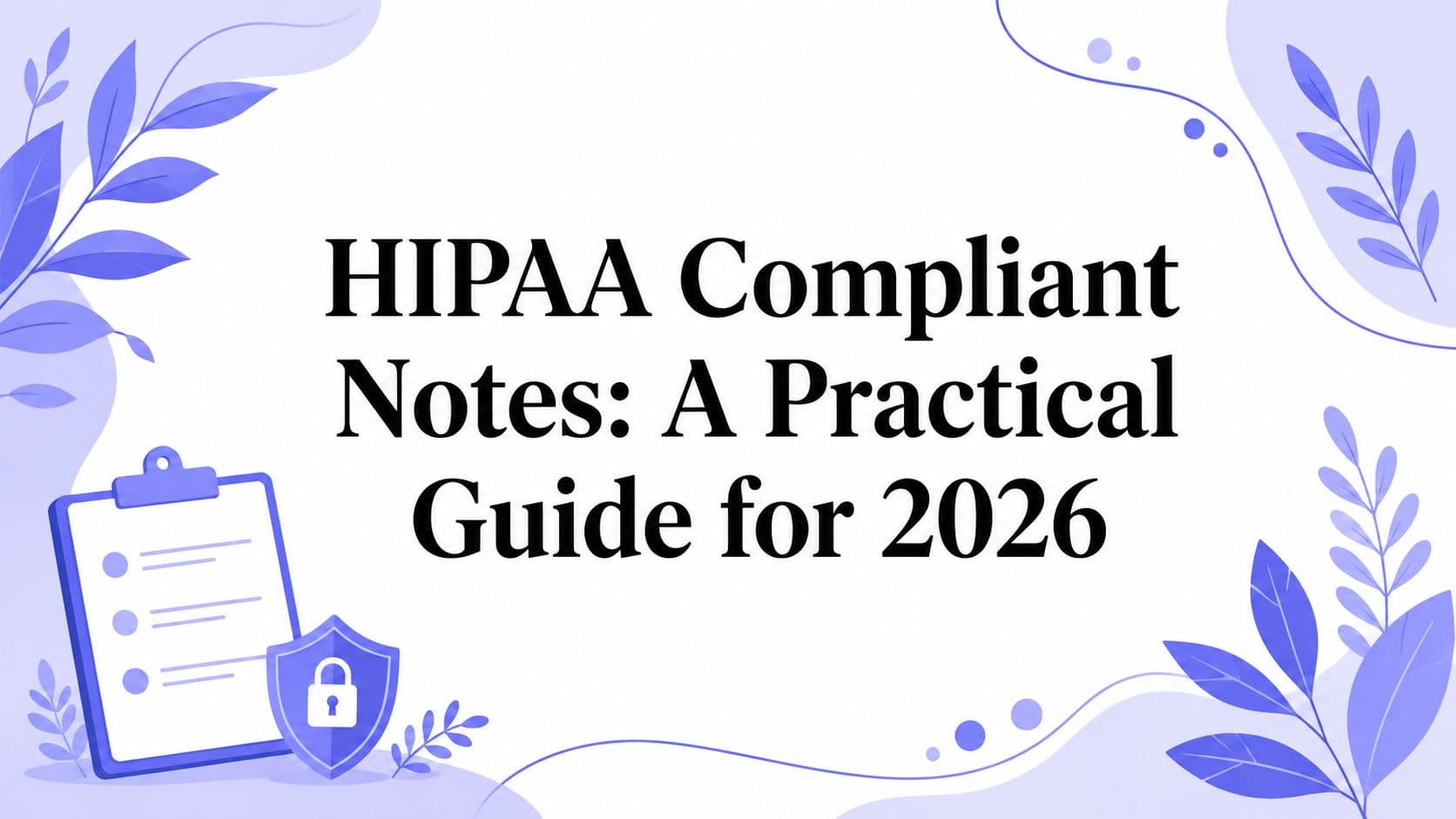 HIPAA Compliant Notes: A Practical Guide for 2026