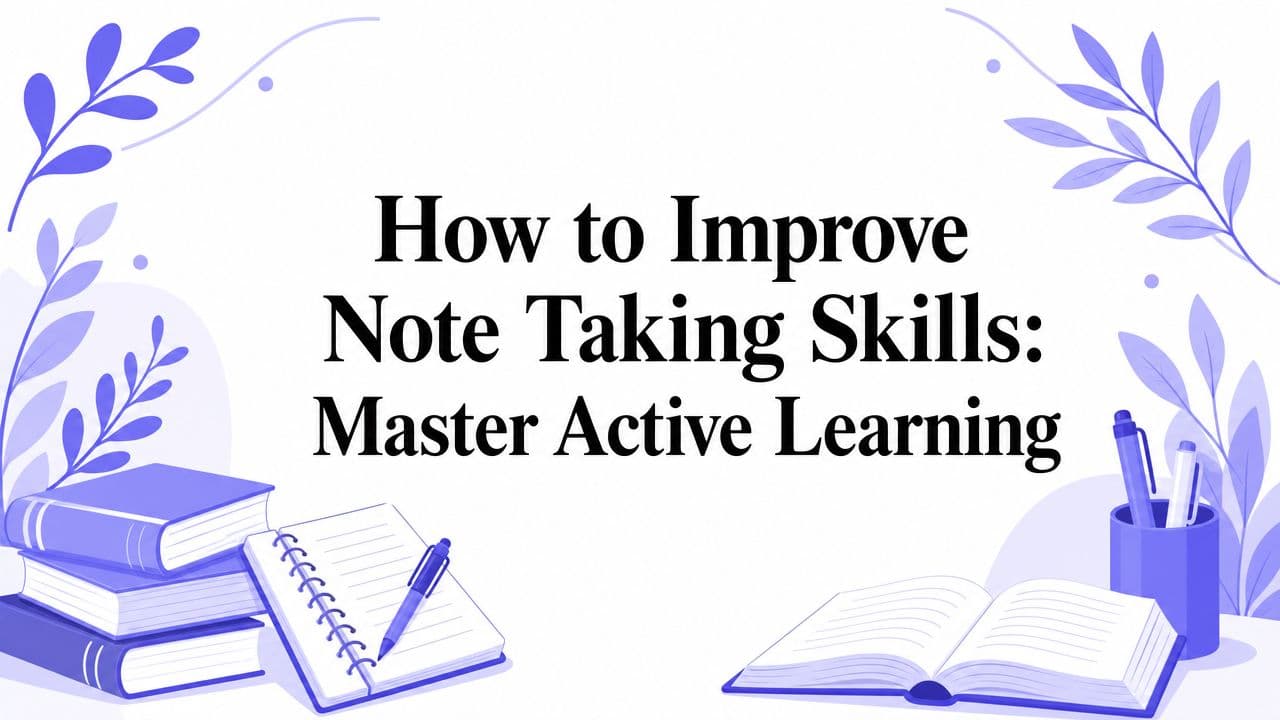 How to Improve Note Taking Skills: Master Active Learning