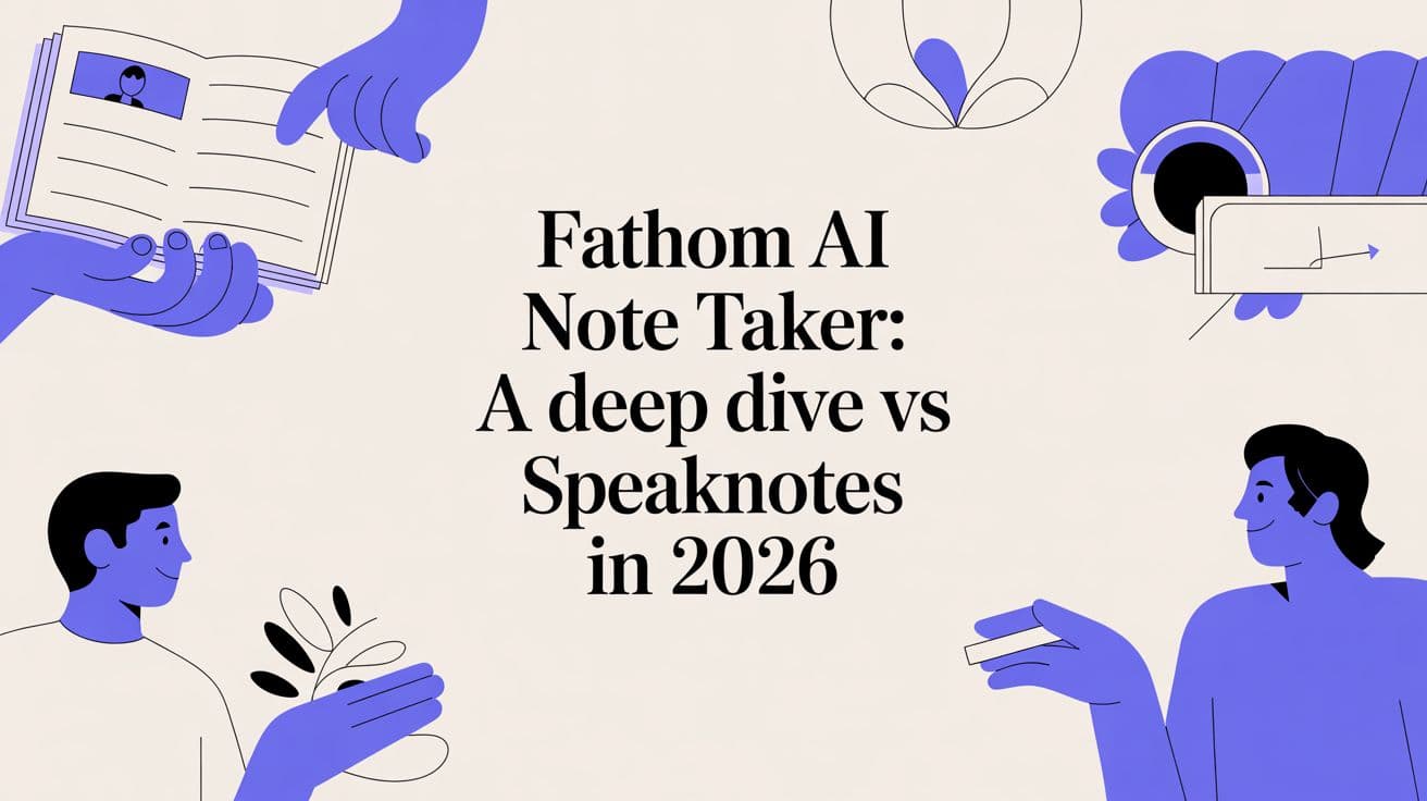 Fathom AI Note Taker: A Deep Dive vs SpeakNotes in 2026