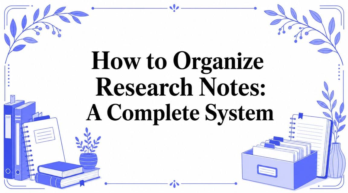 How to Organize Research Notes: A Complete System