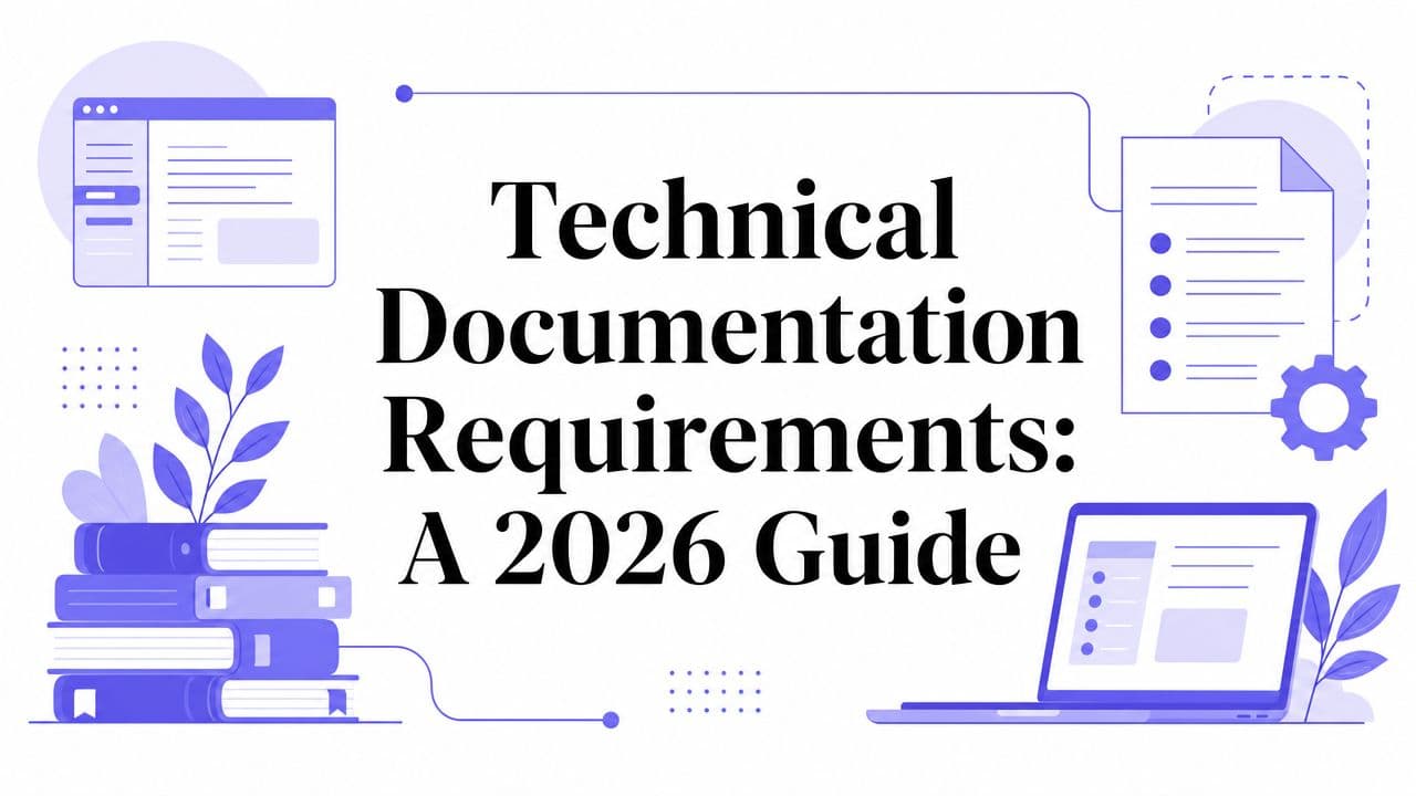 Technical Documentation Requirements: A 2026 Guide