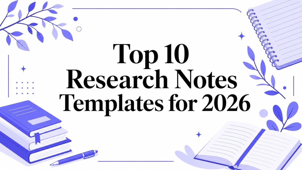 Top 10 Research Notes Templates for 2026