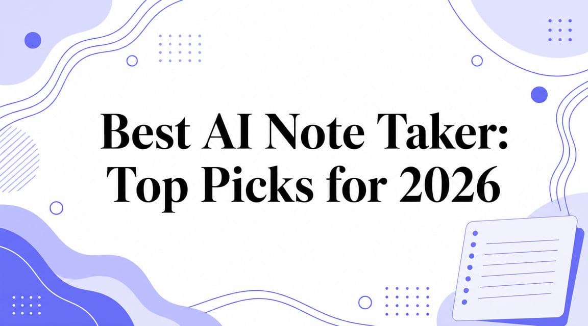 Best AI Note Taker: Top Picks for 2026