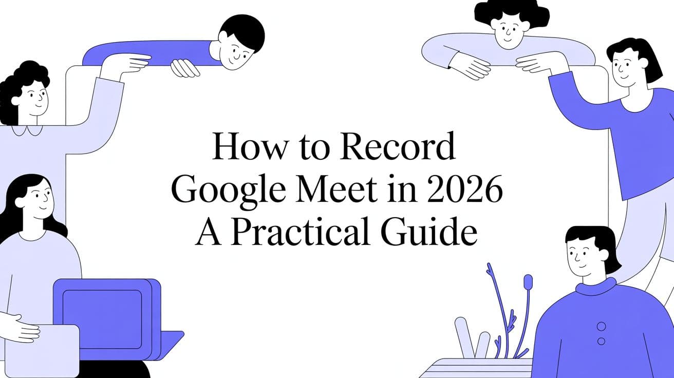 How to Record Google Meet in 2026 A Practical Guide
