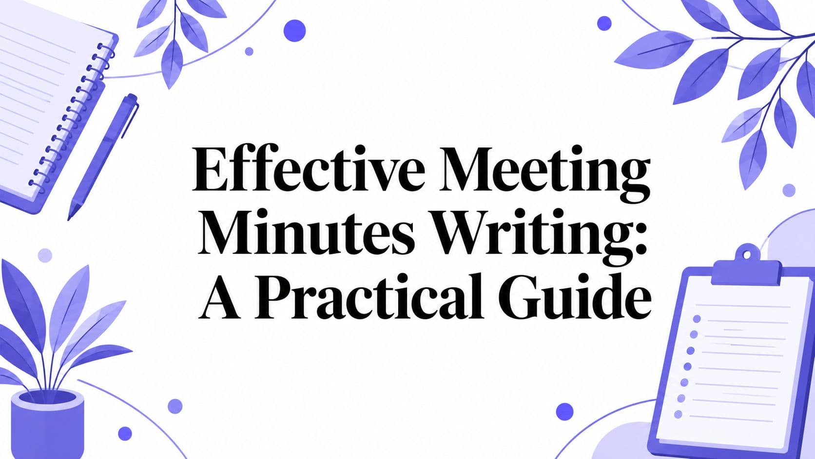 Effective Meeting Minutes Writing: A Practical Guide