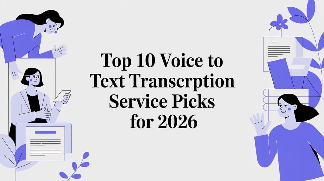 Top 10 Voice to Text Transcription Service Picks for 2026 | SpeakNotes Blog