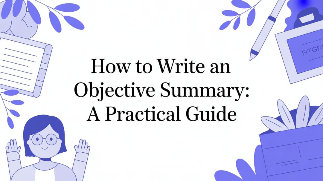 How to Write an Objective Summary: A Practical Guide | SpeakNotes Blog